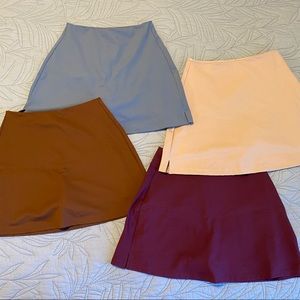 NWOT Girlfriend Collective Skort Bundle of 4 size M